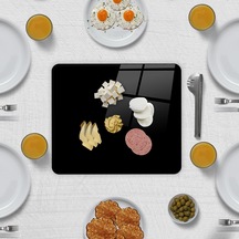 Decorıta | Cam Sunum Standı | Düz Renk - Siyah | 29cm x 34cm