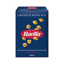 Barilla Midye Makarna 500 G - Conghiglie Rigate, Durum Buğdayı 4'li Avantaj Paketi - 4 Adet Tarı