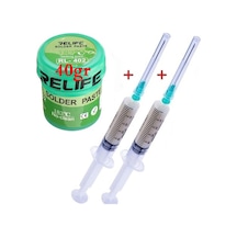 Relıfe Rl-402 Elektronikçi Yardımcı Krem Lehim Solder Paste 183 C Noclean Sn63/pb67 40g Flux Lehim Toplama Set09