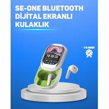 Şık Tasarımlı Siyah Beyaz Kablosuz Kulaklık Çoklu Dil Destekli Renkli