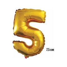 75 Cm 5 Rakam Folyo Balon Altın Turuncu