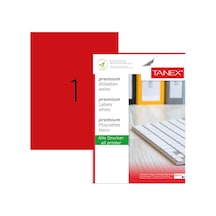 Tanex Tw-2000 210X297 MM X100 Adet Pastel Kırmızı Etiket X5Pk.