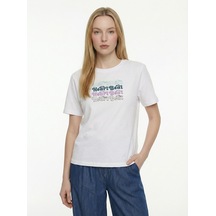 LOFT Boxy Fit Kadın Tshirt K.kol Beyaz