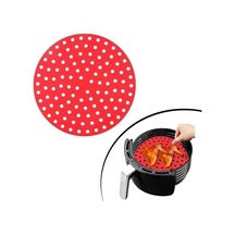 Renkli Isıya Dayanıklı Yıkanılabilir Silikon Fırın Ve Airfryer Yuvarlak Pişirme Matı 20 Cm 5468
