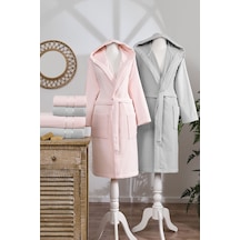 Özdilek Bright Kadife Aile Seti Gri/pembe Gri - Pembe