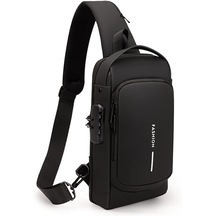 Heamor Erkekler İçin Usb Şarjlı Spor Askılı Çantalar, Göğüs Çantası, Hırsızlığa Karşı Omuz Çantası, Crossbody Sırt Çantası, Su Geçirmez, Hafif Postacı Çantası, Spor, Seyahat İçin Erkek Omuz - A04-blue Brown