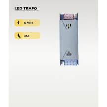 12v 25a 300w Ultra Slim Led Trafo İnce Kasa Yüksek Performans Güç Kaynağı