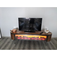 Desing Tv Sehpası 170cm Ceviz+gümüş