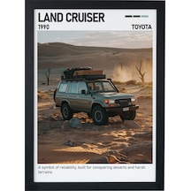 Toyota Land Cruiser Ahşap Çerçeveli Poster Tablo Dayanıklı Off-road