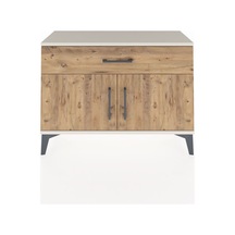 Arges Şifonyer Tek Raflı Tek Çekmeceli 2 Kapaklı 88x30x64 Aytaşı-çam Aytası