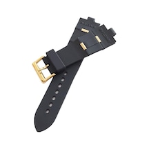 Bvlgari Uyumlu 22mm Sarı Tokalı Silikon Saat Kordonu