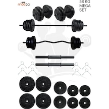 58 Kg Z-Barlı MEGASET Halter Seti Ve Dambıl Seti , Ağırlık Seti , Fitness Seti