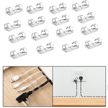 Yapışkanlı Kablo Sabitleyici Klips Set -al4552 16 Adet Şeffaf