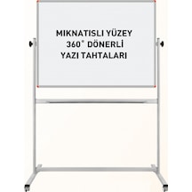 Mıknatıslı Yüzey 360 Dönerli Tekerlekli Yazı Tahtası Pan 570 Beyaz 90x120 Beyaz