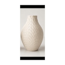 Modern Dekoratif Vazo 20 Cm Krem Krem