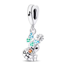 Fubena Uçan Melodi Sallantılı Gümüş Charm