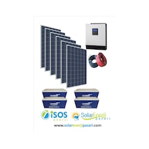 1.5 Kw Güneş Enerjili Bağ Evi.hobi Ahçesi Paketi 6x280watt