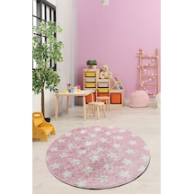 Yıldız Pembe Djt 200X200 Cm Çocuk, Bebek, Genç Halısı