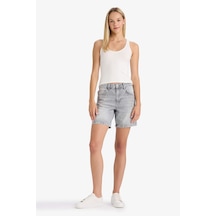 Defacto Yüksek Bel Jean Bermuda Şort F9968ax25aunm55 Gri
