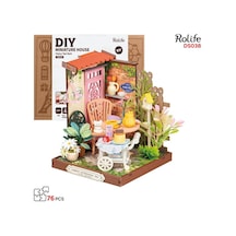 Rolife Ds038 Şık Çay Bahçesi Fancy Tea Yard Dıy Minyatür Maket Model Seti Mini Dollhouse 3d Model Kit Detaylı Dekoratif Hobi Seti 3d Puzzle Tiny House