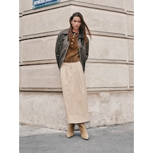 Lcw Modest Haki Loose Fit Pileli Etek
