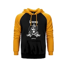 Motörhead Lemmy Kilmister Skull Sarı Renk Reglan Kol Kapşonlu Sweatshirt Sarı