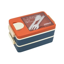 Lichen Bento Öğle Yemeği Kutusu, Çift Katmanlı Dikdörtgen Öğle