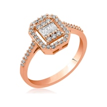 Gümüş Baget Kesim Bayan Yüzük (546880340)