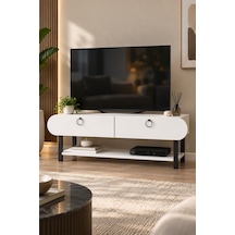 Sulorahome Beyaz Tv Ünitesi 110 Cm Genişlikte Modern Tasarım