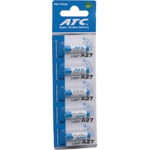 Go İthalat Atc Super Alkaline Battery A27 - 27a Lr27 Araç - Oto Kumanda Pili 12v 5li Kart
