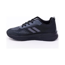 Dijital Baskılı Unisex Siyah Sneaker - Füme Desenli Günlük Ayakkabı Siyah-füme