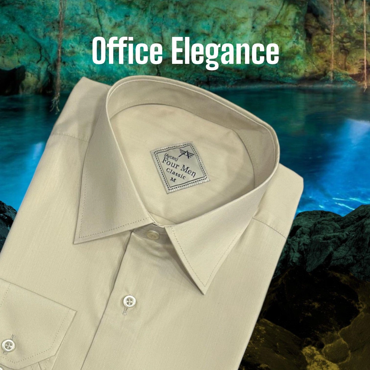 Klasik %100 Cotton Uzun Kollu Terletmeyen Kışlık Flanel Kumaş Krem Gömlek Regular Kalıp -10447 Krem