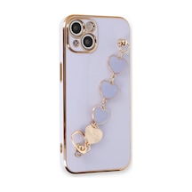 Apple Uyumlu iPhone 14 Uyumlu Kılıf Esila Silikon - Lila