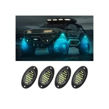 4pcs 24led Kaya Lamba Kiti Offroad Kamyon Suv 4x4 Atv Araba Atmosferi Lamba İce Blue 1 Piece Set