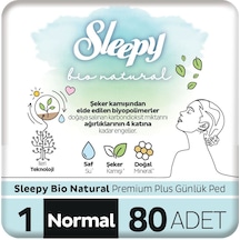 Sleepy Bio Natural Premium Plus Günlük Ped Normal 80 Adet