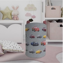 Mekta Home Bebek Ve Çocuk Odası Mcqueen Ve Yol Desenli Oyuncak Sepeti Renkli Çok Renkli