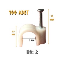 Made Çelik Çivili Kablo Tutucu Kroşe No: 2 - 100 Adet