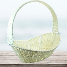 Saplı Oval Sepet 41 Cm Büyük Boy