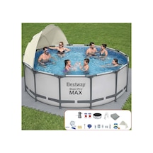 Bestway Yuvarlak Gölgelikli Prefabrik Full Havuz Seti 366x122cm 56420 Bw562