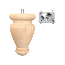 Tsmpapel Ham Ahşap Koltuk- Kanepe Ayağı Uzunluk: 15 Cm /Kalınlık :92 Mm