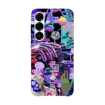 Samsung Galaxy A54 Uyumlu Baskılı Şeffaf Telefon Kılıfı Koleksiyon: Neondream District 7