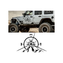 Pusula, 2 Adet, Dağ Off Road Oto Sticker Araba Sticker