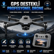 Gps Destekli Profesyonel Drone 4k Kamera, 3 Eksen Gimbal, Engelden Kaçınma Sensörü, Ekranlı Kumanda, Tek Tuş Eve Dönüş