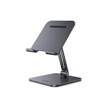 Ugreen Alüminyum Katlanabilir Masaüstü Telefon Tablet Apple Uyumlu iPad Standı Antrasit