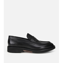 Hotiç Erkek Deri Siyah Kalın Tabanlı Klasik Loafer