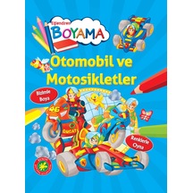 Okul Çağı Çocuk Kitapları Eğlendiren Boyama - Otomobil Ve Motosikletler