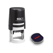 Colop R40 Tarih Kaşe Tr Siyah Kasa Mavi/kırmızı Keçe - 40 MM