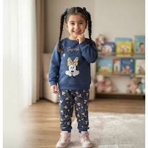 Zelhanbrand Kız Çocuk Minimouse Desenli Eşofman Takımı Açık Lacivert