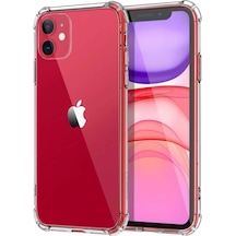 Apple Uyumlu iPhone 11 Kapak Şeffaf Airbag Antishock Köşe Korumalı Silikon Kılıf