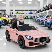 444 Gtr Sport Akülü Araba 12v Uzaktan Kumandalı Babyhope Mercedes Pembe
